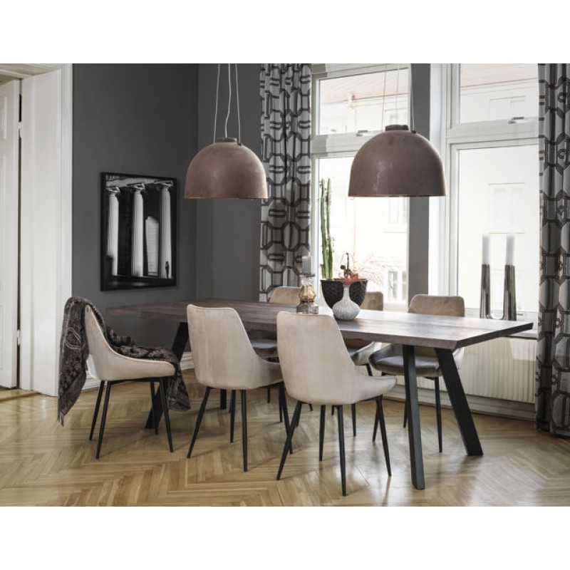 RO Fred Dining Table 240x100 Dark Brown/Black